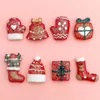 Christmas Decorations 20 Pcs Stocking / Gift Box Resin Holiday Home Mini Mold Mixed Crafts Red