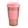 Mugs Eco-friendly Coffee Tea Cup Wheat Straw Travel Water Drink Mug With Silicone Lid Drinking Bottle