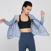 Chemises actives femmes Sport à capuche lâche course veste été mince résistant au soleil Yoga manteau femme à manches longues exercice Gym Fitness haut