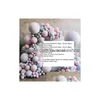 Fête Décoration Bébé Sexe Révéler Fournitures Balloon Arch Garland Kit Pastel Aron Rose Bleu Ballons En Latex Favor Douche Drop Deliver Ot8M0