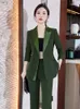 Damespakken Blazers Elegant Stijlvolle Set Woman 2 Pieces Blazer With Pant Suits Office Ladies Chic Formal Outfits ZA Business Kit Autumn -overalls 230306