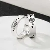 Fashion Collection 2023 New Luxury High Quality Fashion Jewelry for Sterling Silver Ghost Skull Head couple double elf simple men's and women's ring