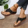 Sandals Clip Toe Wedge Sandals Women 2023 Summer Thick Platform Beach Sandals Woman Plus Size 44 Low Heels Gladiator Sandalias De Mujer Z0306