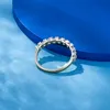Pierścienie ślubne 100% pasmo srebro srebrne vvs1 Diamond Połowa ringu w stosy dla kobiet 05ct 07ct 1ct 230303