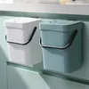 Waste Bins Multifunction Hanging Trash Can for Kitchen Nordic Wall Mounted Bathroom Trash Bin Wastebasket Toilet Bucket with Cover 230306