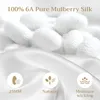 حزمة وسادة 2 حزمة للشعر والجلد ، 22 Momme 100 ٪ Mulberry Silk Natural Wood Pulp Libit