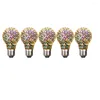 5pcs/lot 3d ناريو للألعاب النارية LED مصباح عيد الميلاد مهرجان إضاءة الإضاءة الجو الزجاجية الزجاج E27 85V-265V