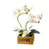 Kwiaty dekoracyjne 1PC sztuczne rośliny Bonsai kwiat motyl orchidea