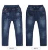 Jeans IENENS 4-11 Years Boys Clothes Slim Straight Jeans Classic Bottoms Children Denim Clothing Pants Kids Baby Boy Casual Trousers 230306