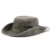 Geniş Memlu Şapkalar Kova Şapkaları Douhoow Yaz Erkekler Kova Şapkaları İşlemeli Mektup Erkek Big Sun Hat Anti-UV Balıkçı'nın Şapkası Açık Nefes Alabalık Kapaklar 230306