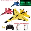 Electric RC Aircraft Płaszczyzna RC SU 35 z światłami LED Pilot Control Model Flying Slider 2 4G Fighter Hobby Airplane Epp Foam Toys Prezent 230303