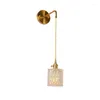 Wall Lamp North European Retro Brass Crystal Glass Warm Bed And Breakfast Bedside Light Luxury El Indoor