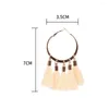 Hoop oorbellen HC Aankomst Long Boho Women Fashion Trendy Jewelry Boheemian Tassel Oorbellen Gold Color Wedding F