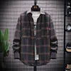 Men's Casual Shirts Spring Autumn Fashion Trend Korean Simple Blouse Male Long Sleeve Plaid Shirt Loose Casual Top Man All Match Streetwear Clothes 230306