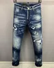 DSQ PHANTOM TURTLE Jeans para hombre Jeans de diseñador de lujo para hombre Skinny Ripped Cool Guy Causal Hole Denim Fashion Brand Fit Jeans Hombres Pantalones lavados 61262