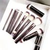 Makeup Tools Hourglass Makeup Borstes Set - 10 -PCS Powder Blush Eyeshadow Creas Concealer Eyeliner Smudger Metal Handle Brushes 230306