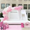 Buttafuori gonfiabili Playhouse Altalene Playhouse Pvc Jumper White Bounce Combo Castle Con Slide And Ball Pit Jum Bed Bouncy Dhlhl