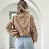 Women's Jackets Jackets for Women Lantern Sleeve Cropped Bomber Jacket Overcoat Outwear Fashion Spring Vintage Corduroy Autumn Winter Coat 18047 230303