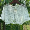 Scarves Girls Lace Shrug Cardigan Capes For Wedding Shawls With Delicate Flower Embroidery Girl Capelet Bolero Party