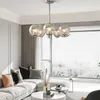 Magic Bean Hanging Chandelier Nordic Multi-head Glass Ball LED Decoration Lights Bedroom Living Room Chrome Decor Lamp Fixtures