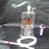 Hookahs Orange Flower Basket Filter Hokah Glass Bongs Accessories Glass rökrör Färgglada mini Multi-färg Handrör Bästa sked Glas