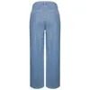 Women's Jeans Women's Casual Pocket Cargo Pants Button Front Wide Leg Baggy