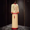 Ethnic Clothing Arrival Male Chinese Style Costume Groom Dress Jacket Long Gown Traditional Wedding Qipao For Men