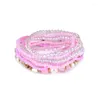 Bracelets porte-bonheur 8 pièces/ensemble cristal élastique perles de riz Bracelet pour femme géométrique pierre naturelle multicouche bohème bijoux cadeau ensemble