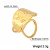 New Fashion Irregular Rings for Women Stainless Steel Geometric Adjustable Finger Ring Jewelry Mother Day Gift