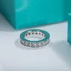 Fedi nuziali AnuJewel 35mm D Color Band Ring 925 Fidanzamento in argento per le donne all'ingrosso 230303