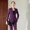 Women's Suits Blazers High End Fashion Women Suits Autumn Winter Temperament Business Formal Slim Blazer And Pants Office Ladies Work Wear 230306