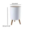 Waste Bins Trash Can with Lid Waste Basket Nordic Style Modern Garbage Cans for Kitchen Bathroom Bedroom 7L Trash Bins 230306