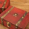Takı Torbaları Torbalar Ahşap Vintage Kilit Hazine Göğüs Saklama Kutusu Kılıf Düzenleyici Halk Hediyesi Kızlar İçin