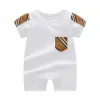 2023 bébé bébé barboteuse bébé garçon vêtements nouveau-né combinaison à manches longues pyjama en coton 0-24 mois barboteuses vêtements de créateurs