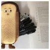 Torby ołówkowe Kreatywny nastrój chleb ołówek duża pojemność zamek błyskawiczne śmieszne szkolne skrzynki ołówkowe kawaii papierowe torby do przechowywania zapasy J230306