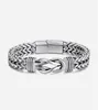 12m 8.66inch Silver Wheat Woven Chain Bracelet Stainless Steel Link Chain For Mens Gifts Simple Punk