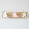 Haken Schienen Nordic Holz Zelt Haken Wand dekorative Haken Kinderzimmer Dekorationen Ornamente Baby Kleidung Kleiderbügel Rack Geschenke Handwerk 230303