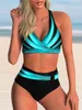 Kvinnors badkläder 2023 Push Up Bikini Set Halter Swimsuit Women Summer High midja Kvinnlig baddräkt Badare Mayo Biquine Beachwear 230306