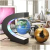 Andere Büroschulbedarf LED-Licht Magnetische Levitation Floating Globe Weltkarte C-Form Lehren Geschenk Lehrmittel Home Des Dh9Ra