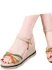 Sandaler Summer Ladies Outdoor Casual Trendy Suede Metal Spänne Kvinnor Höjd ökar 7 cm plattform för kvinnors och