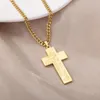 Pendant Necklaces Stainless Steel Cross For Women Men Goth Christian Pendants Choker Chain Necklace Vintage Religious Jewelry Gift