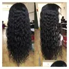 Lace Wigs Human Hair Front Braided Hd Transparent Fl Female Doll Wig Drop Delivery Products Dh97Z