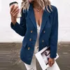 Women's Jackets Fashion Lapel Button Multicolor Blazer 2023 Autumn Harajuku Corduroy Coats Women Vintage Slim Long Sleeve Cardigan Suit