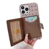 Designer Classic Wallet Leather Phone Cases For iPhone 15 Pro Max 14 13 12 11 L Fashion Brand Letter Print Back Cover Case Card Holder Pocket Purse Luxury Shell