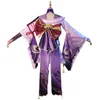 Anime kostuums 2022 Game Genshin Impact Raiden Shogun Baal Cosplay Come Halloween Party Jurk voor vrouwen Girls Full Set gratis verzending Z0301