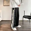 Herenbroek Harajuku Wijd been Oversized broek Men Streetwear Kleding Side Split baggy broek Loose Sport Casual broek Heatpants 230303