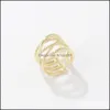 Bandrings lagen koper knokkel ring geometrische curve stapelen temperament persoonlijkheid open voor vrouwen vingerzakken femme party jood dhl2z