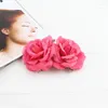 Headpieces Simulering Silkduk Velvet Rose Flower Metal Insert Comb Fashion Hair Accessories Wedding Huvudbonad