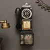 Other Electronics Creativity Vintage Telephone Model Wall Hanging Ornaments Retro Furniture Phone Miniature Crafts Gift for Bar Home Decoration 230306