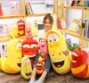 Super cute larva plush Dolls toy yellow red pink funny bug cartoon larvaToy plush doll children's gift factory wholesale Free UPS